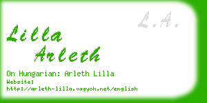 lilla arleth business card